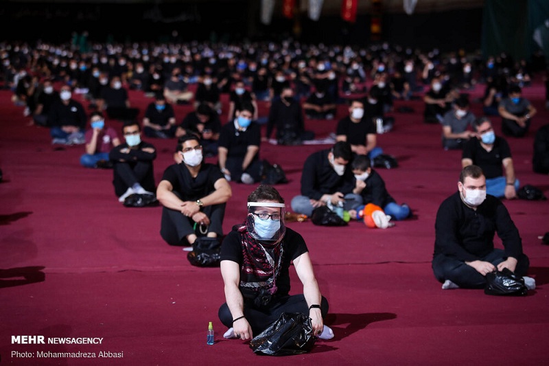 مراسم عزاداری شب اول محرم همسو با شرایط خاص کرونایی به روایت تصویر