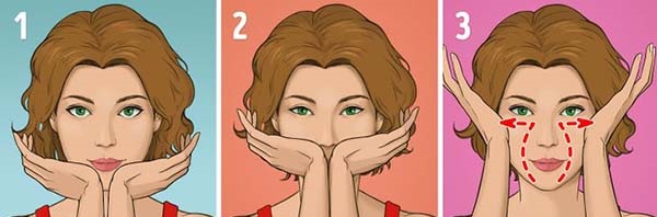 درمان افتادگی پوست با ماساژ