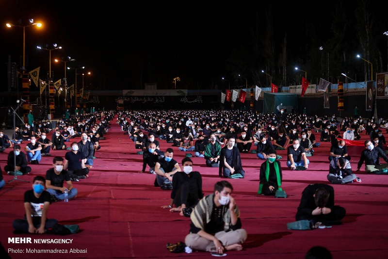 مراسم عزاداری شب اول محرم همسو با شرایط خاص کرونایی به روایت تصویر