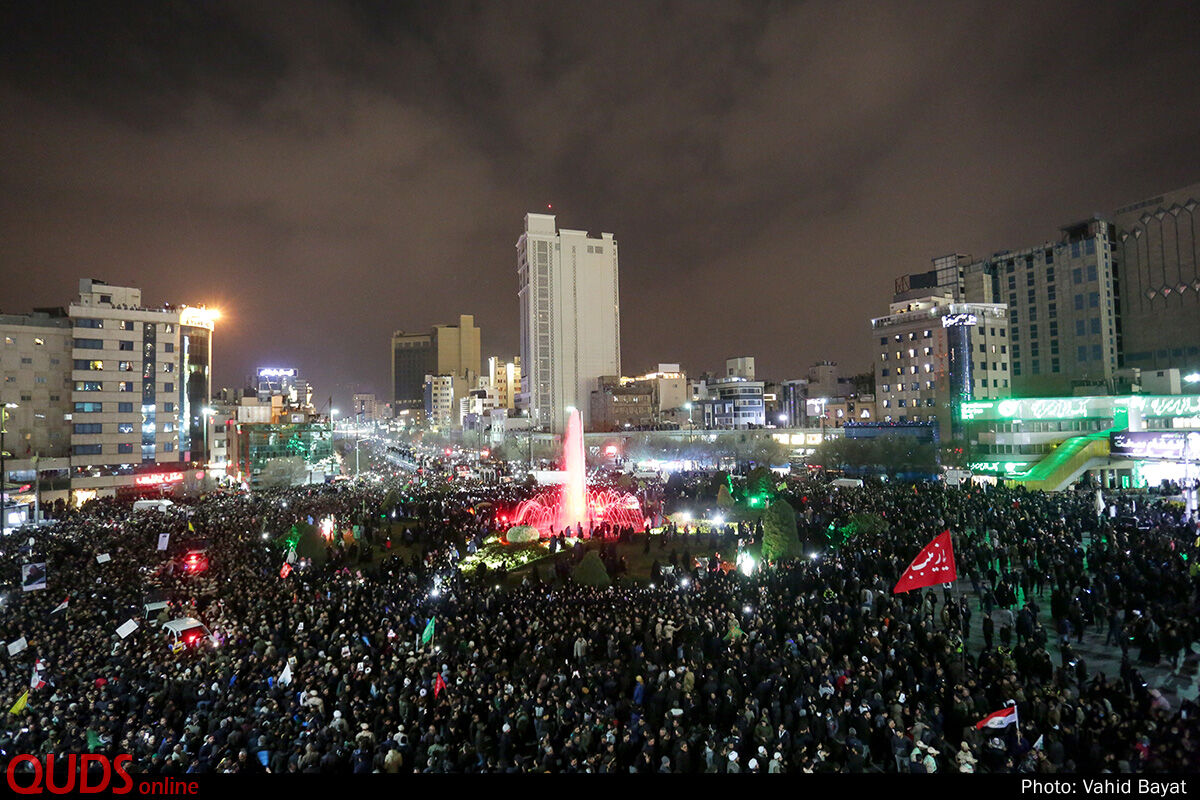 گزارش تصویری حضور میلیونی مشهدی‌ها برای تشییع سرداران مقاومت