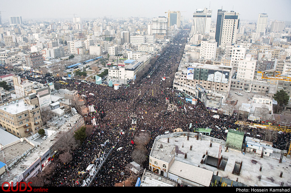 گزارش تصویری حضور میلیونی مشهدی‌ها برای تشییع سرداران مقاومت