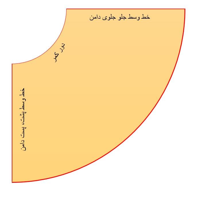 آموزش دوخت دامن نیم کلوش آموزش دوخت دامن نیم کلوش