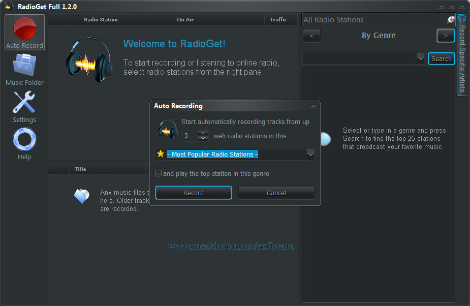 پخش و ضبط رادیو با RadioGet 3.3.8 پخش و ضبط رادیو با RadioGet 3.3.8