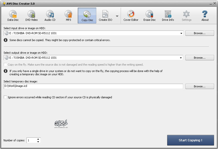رایت انواع دیسک AVS Disc Creator 6.0.3.548
