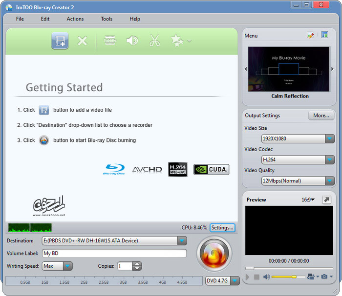ساخت دیسک های بلوری با ImTOO Blu-ray Creator 2.0.4.20130301