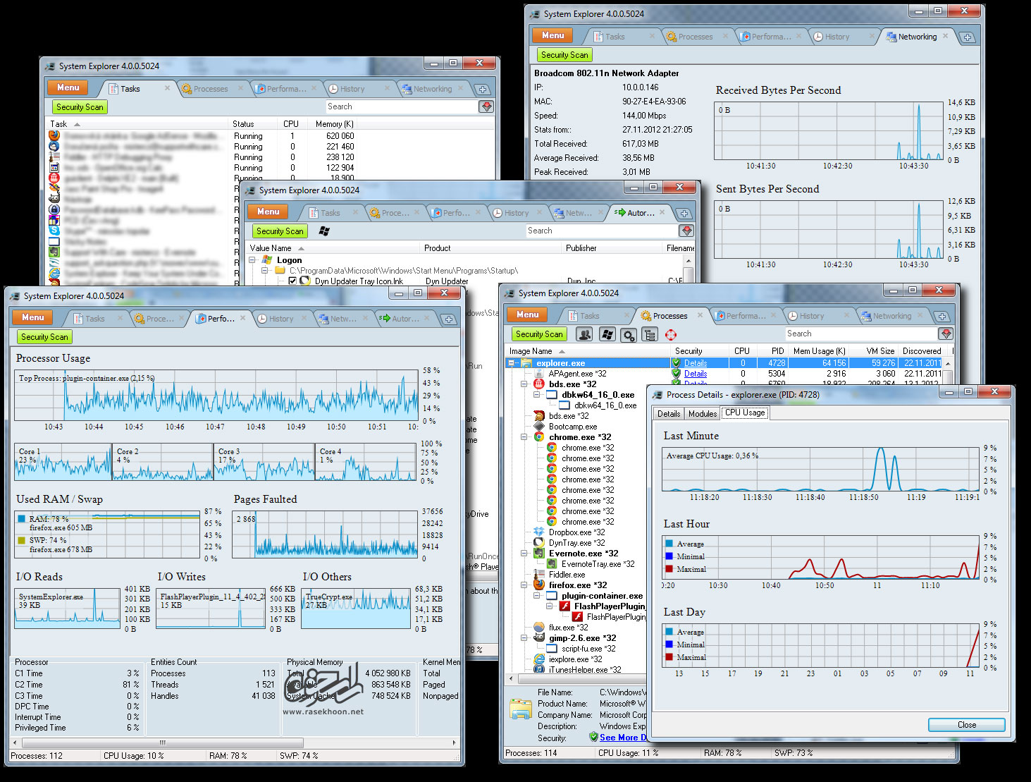 نمایش اطلاعات کامپیوتر با System Explorer 4.1.0 نمایش اطلاعات کامپیوتر با System Explorer 4.1.0