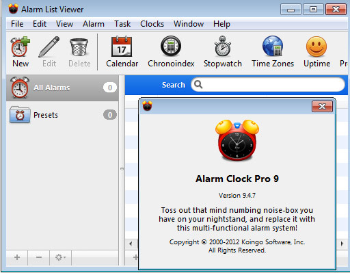 ساعت زنگ دار حرفه ای برای ویندوز شما Alarm Clock Pro 9.6.0