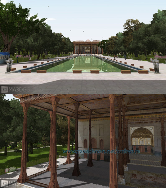 شبیه سازی کاخ موزه چهلستون