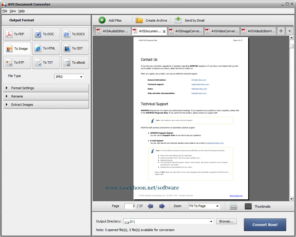 تبدیل و نمایش اسناد AVS Document Converter 2.2.8.225 تبدیل و نمایش اسناد AVS Document Converter 2.2.8.225