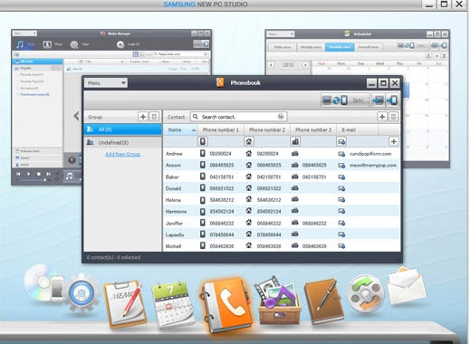مدیریت گوشی های موبایل سامسونگ توسط Samsung PC Studio v7.2.24.9
