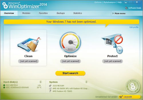بهینه سازی ویندوز با دانلود Ashampoo WinOptimizer v14.00.05