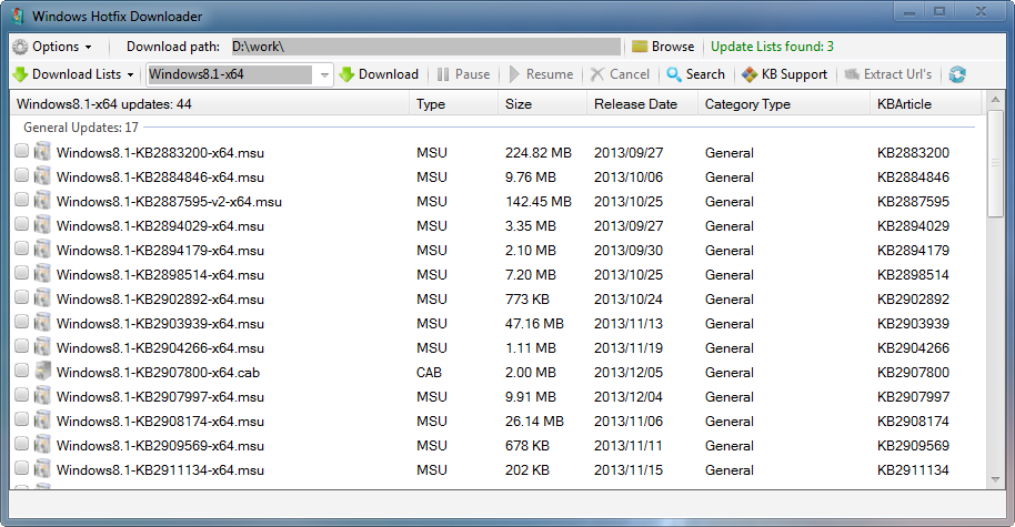Windows Hotfix Downloader 4.8 دانلود آپدیت های ویندوز و آفیس