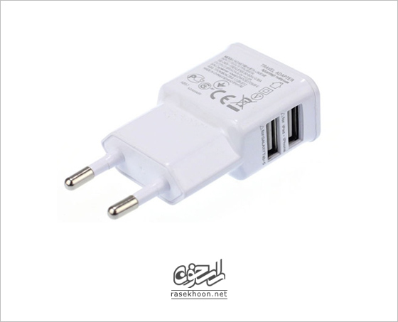 شارژر 2 آمپر USB دوبل