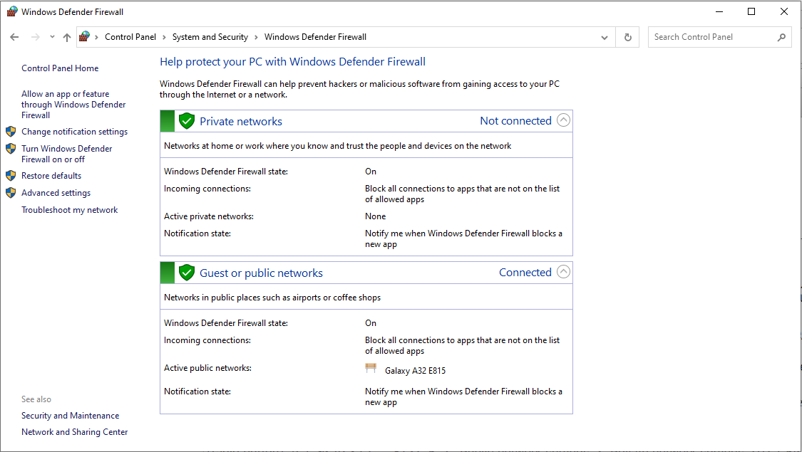 آموزش غیرفعال کردن فایروال ویندوز و مرورگرهای دیگر
