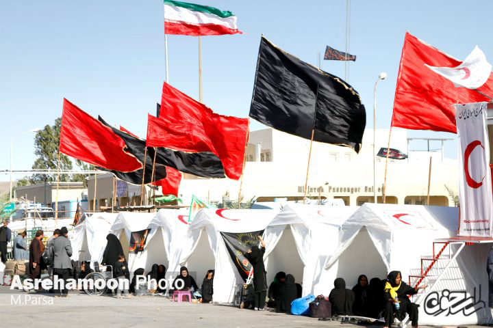 گزارش تصویری از موکب های اربعین حسینی در مرز میرجاوه / عشق به حسین مرز نمی شناسد