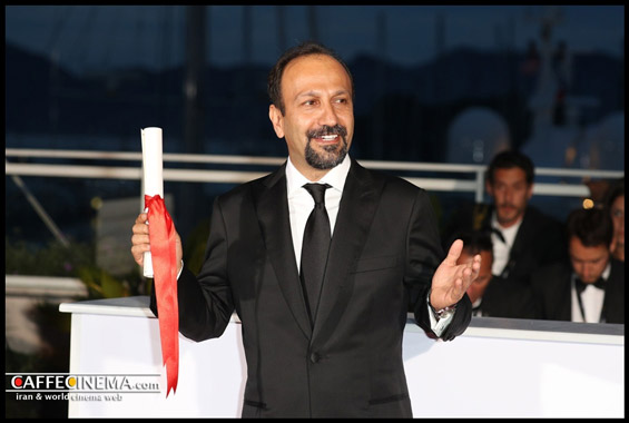 تصاویری از دریافت جوایز جشنواره کن توسط شهاب حسینی و اصغر فرهادی