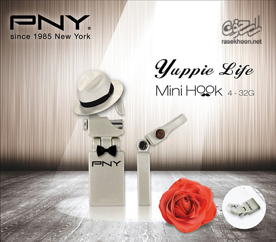 PNY Mini Hook OTG 16GB فلش مموری پی ان وای مینی هوک + آداپتور OTG