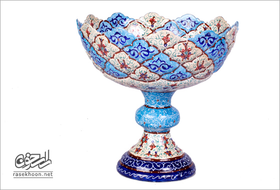 قندان مسی میناکاری