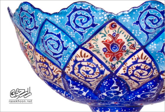 شکلات خوری(قندان) مسی میناکاری