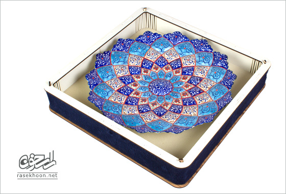 جعبه  بشقاب میناکاری