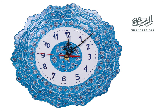 ساعت دیواری مینا (30cm) ساعت دیواری مینا کاری