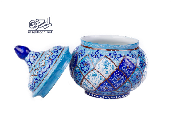 قندان مسی میناکاری
