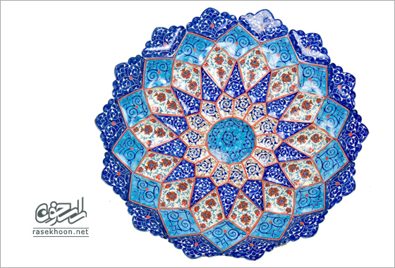 بشقاب مینا (30cm) بشقاب مینا