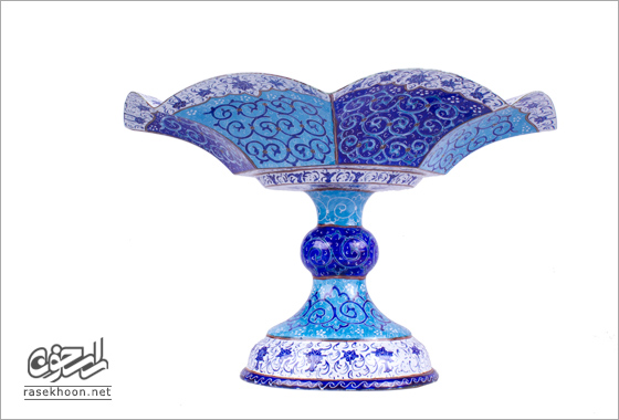 گزخوری میناکاری-23cm شکلات خوری میناکاری