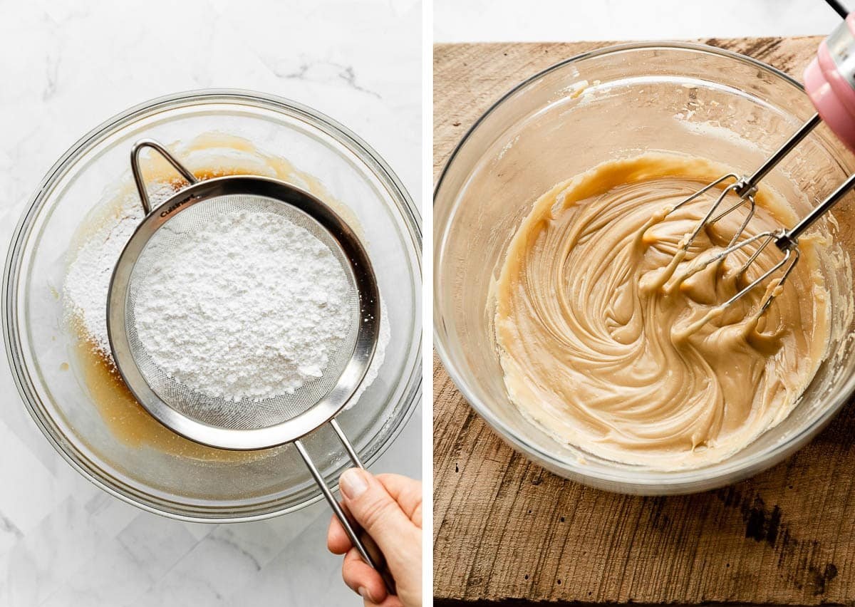 طرز تهیه کاپ کیک سیب با فراستینگ کارامل نمکی