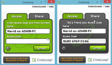 کراس لوپ اتصال از راه دور CrossLoop 2.82 کراس لوپ اتصال از راه دور CrossLoop 2.82