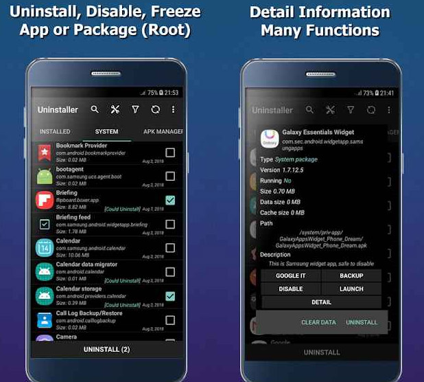 حذف سریع و آسان برنامه ها 