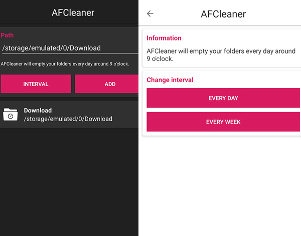 پاک کننده اتوماتیک محتوای فولدرها