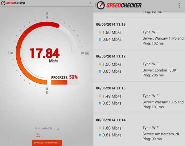 تست دقیق سرعت اینترنت برنامه اندازه گیری سرعت اینترنت