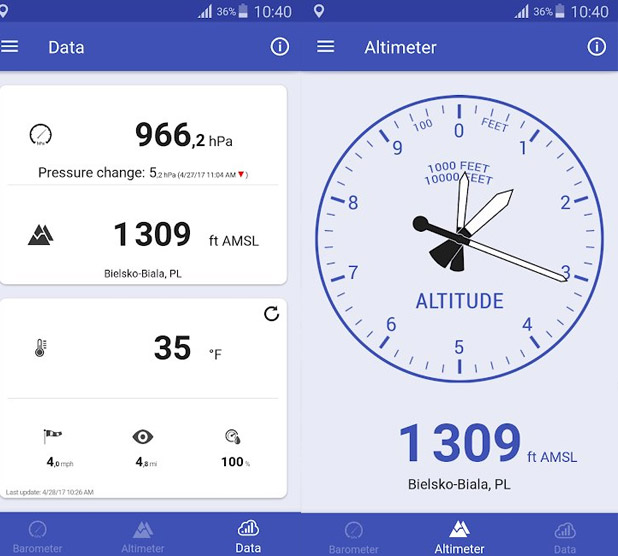 ارتفاع سنج و فشار سنج ارتفاع سنج و فشار سنج