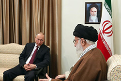 دیدار رئیس‌جمهوری روسیه و هیات همراه با رهبر انقلاب 