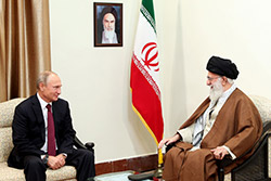 دیدار رئیس‌جمهوری روسیه و هیات همراه با رهبر انقلاب 