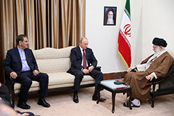 دیدار رئیس‌جمهوری روسیه و هیات همراه با رهبر انقلاب 