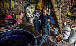 گزارش تصویری / رنگرزی سنتی - سنندج رنگرزی سنتی