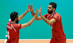   رقابت والیبال تیم های ایران - آرژانتین    