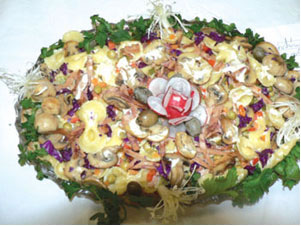 کاری مخلوط با سبزیجات