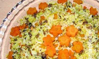  هویج پلو با گوشت
