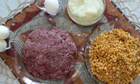 خوراک عدس با گوشت