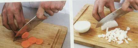 مهارت هاي كار با چاقو