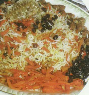 شيرين پلو با عسل