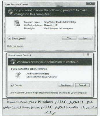 ويژگي هاي جديد UAC در Windows7
