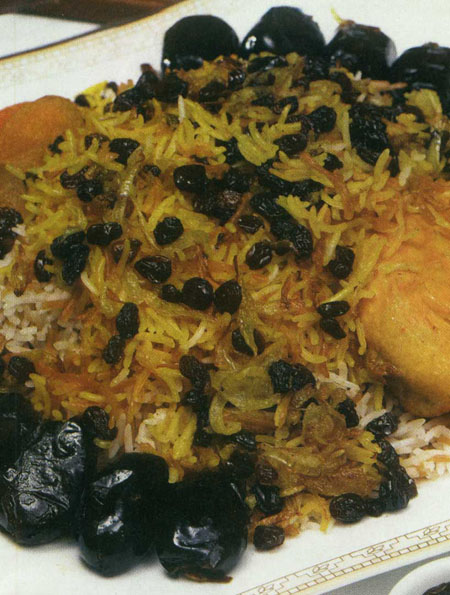 رشته پلو با مرغ