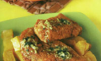  خوراک ماهي سفيد (با سس تارتار)