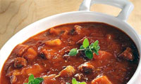 خورش گوشت و بادام زميني