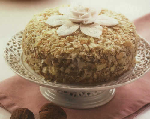 کيک با کرم گردو