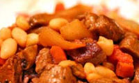 مخلوط گوشت و لوبیا